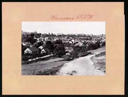 Fotografie Brück & Sohn Meissen, Ansicht Kamenz i. S., Blick auf die Stadt mit Schloten