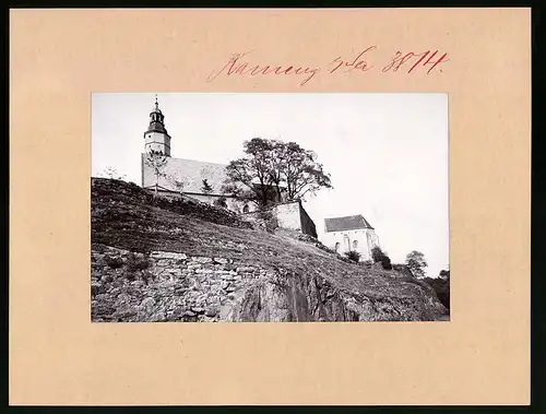 Fotografie Brück & Sohn Meissen, Ansicht Kamenz i. S., Blick auf die Hauptkirche vom Herrental