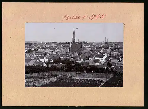 Fotografie Brück & Sohn Meissen, Ansicht Apolda, Blick auf die Stadt mit der Kirche