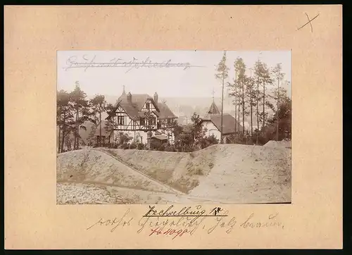 Fotografie Brück & Sohn Meissen, Ansicht Wechselburg, Blick auf alte Fachwerkhäuser