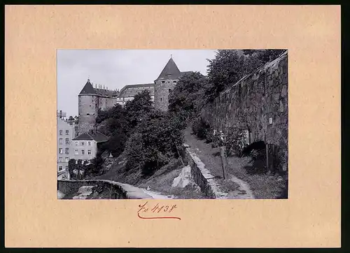 Fotografie Brück & Sohn Meissen, Ansicht Bautzen, Aufgang zum Schloss Ortenburg