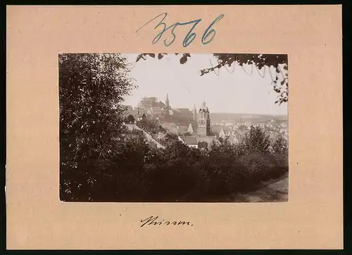 Fotografie Brück & Sohn Meissen, Ansicht Meissen i. Sa., Blick vom Jüdenberg nach der Stadt