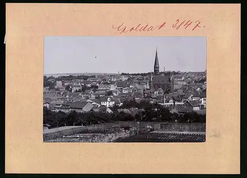 Fotografie Brück & Sohn Meissen, Ansicht Apolda, Panoramaansicht der Stadt mit der Lutherkirche