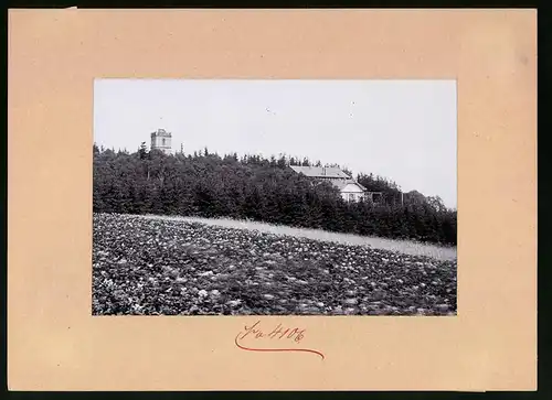 Fotografie Brück & Sohn Meissen, Ansicht Kamenz i. Sa., Blick auf den Hutberg mit Lessingturm