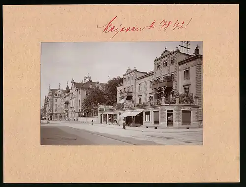 Fotografie Brück & Sohn Meissen, Ansicht Meissen i. Sa., Dresdner Strasse mit Hamburger Hof