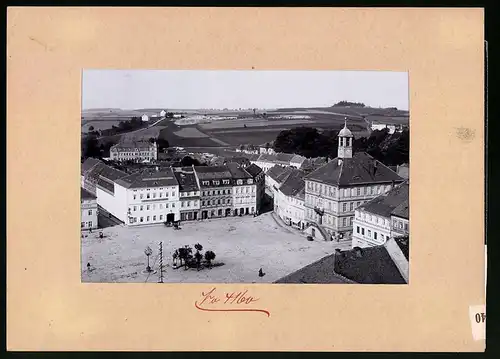 Fotografie Brück & Sohn Meissen, Ansicht Bischofswerda, Marktplatz mit Gasthaus zur Goldnen Sonne