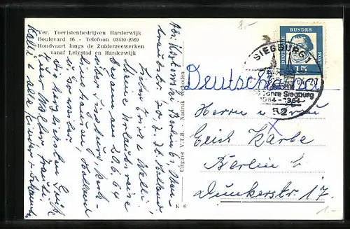 AK Niederländischer Salondampfer Dr. C. Lely mit Flaggengala in See stechend