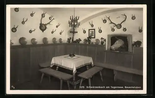 AK Schwärzenbach a. Tegernsee, Originelle Gaststätte, Bauernstuben