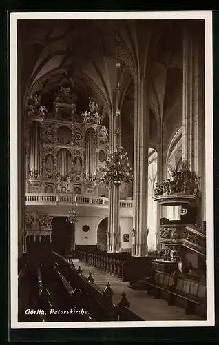 AK Görlitz, Peterskirche - Innenansicht