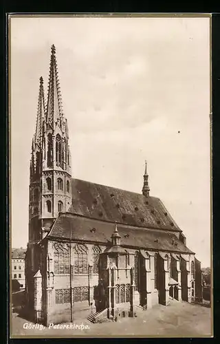 AK Görlitz, Peterskirche aus der Vogelschau