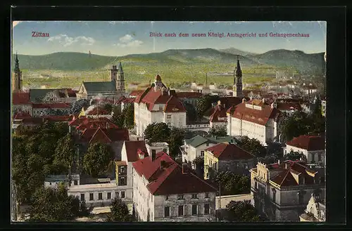 AK Zittau, Blick nach dem neuen Amtsgericht und Gefangenenhaus