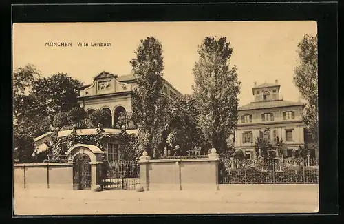 AK München, Villa Lenbach - Vorderansicht