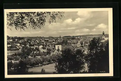 AK Adorf i. Vogtl., Ortsansicht aus der Vogelschau