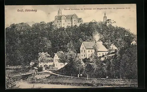 AK Rochsburg, Ortsansicht mit Schloss