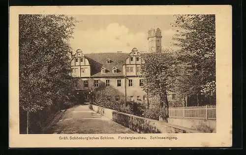 AK Glauchau, Schönbergsches Schloss Forderglauchau - Eingang