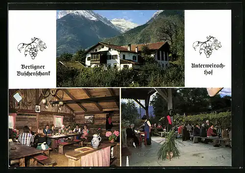 AK Partschins bei Meran, Gasthaus Vertigner Buschenschank / Unterweirachhof