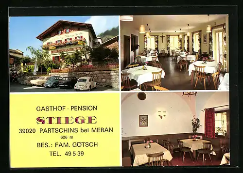 AK Partschins bei Meran, Gasthof Pension Stiege