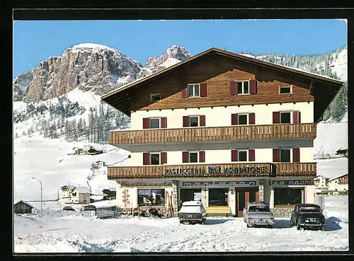 AK Corvara /Alta Badia, Konditorei Martagon im Winter