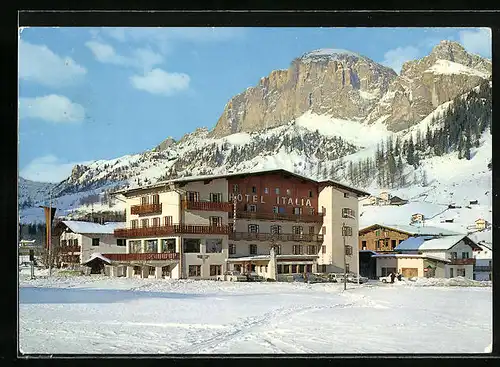 AK Corvara /Alta Badia, Hotel Italia im Winter