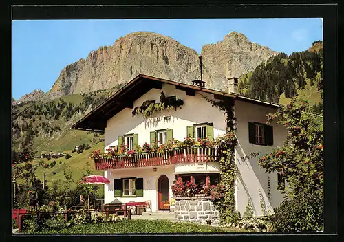 AK Corvara /Alta Badia, Garni Villa Resi - Gartenansicht