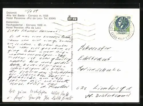 AK Corvara /Alta Badia, Hotel Pensione Piz da Lec