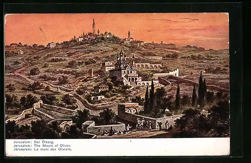 Künstler-AK Friedrich Perlberg: Jerusalem, Der Ölberg