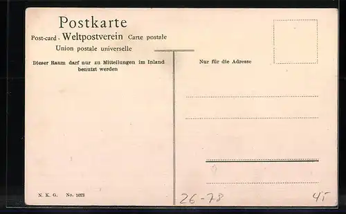 Künstler-AK Sophie Wencke: Worpswede, Panorama mit Baum