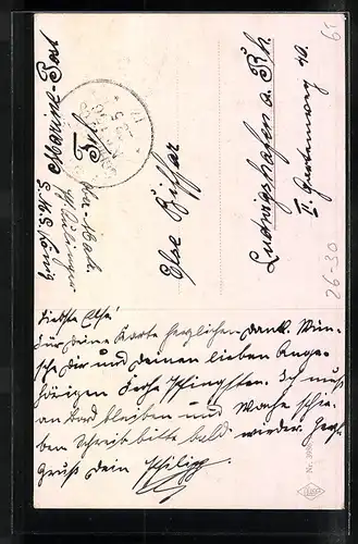 Künstler-AK Luis Usabal: Junge Frau geniesst Veilchenduft