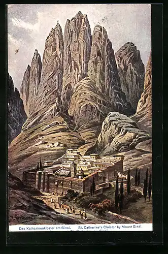 Künstler-AK Friedrich Perlberg: Das Katharinenkloster am Sinai