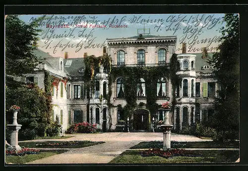AK Bayreuth, Schloss Fantasie, Rückseite