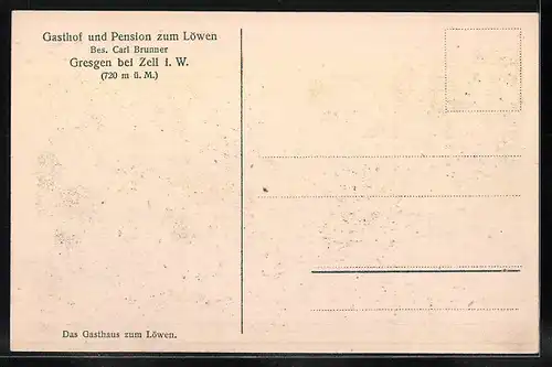 AK Gresgen, Gasthof und Pension zum Löwen, Bes.: Carl Brunner