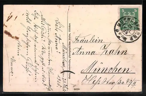 AK München, Marienstift, Ottostrasse 7 mit Passanten