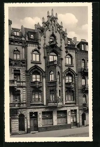 AK Koblenz a. Rh., Hotel-Restaurant Burg Hohenzollern, Schenkendorfplatz, Besitzer: Martin Micus