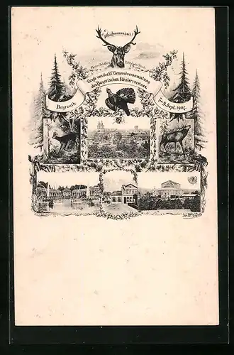 AK Bayreuth, XV. Generalversammlung des Bayerischen Förstervereins 1907