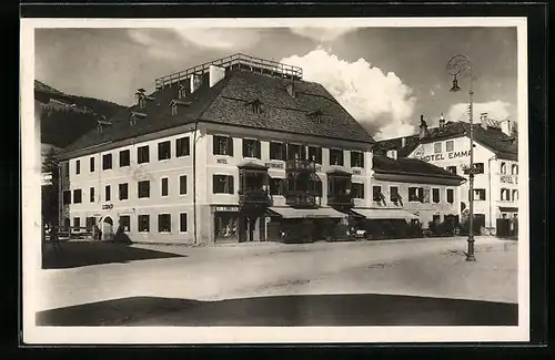 AK Villabassa i. Val Pusteria, Hotel Ebner mit Hotel Emma