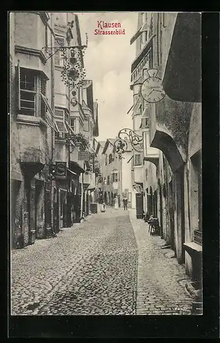 AK Klausen, Strassenpartie mit Geschäften