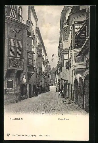 AK Klausen, Hauptstrasse mit Anwohnern