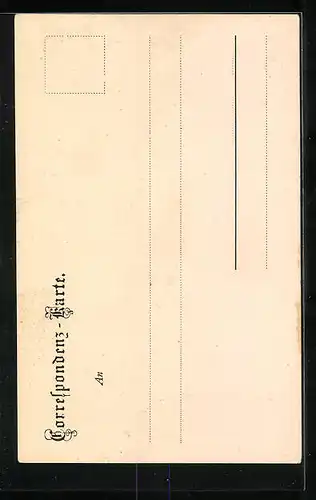 AK Gossensass, Ortspartie mit Wasserfall