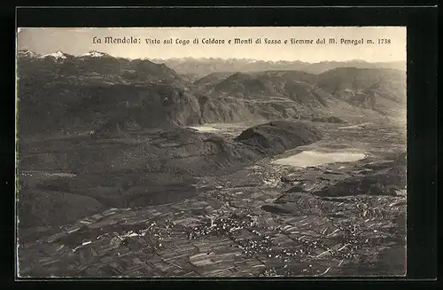 AK La Mendola, Vista sul Lago di Caldaro e Monti di Fassa e Fiemme dals M. Penegal