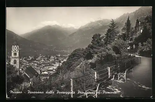 AK Merano, Panorama dalla Passeggiata Principessa di Piemonte