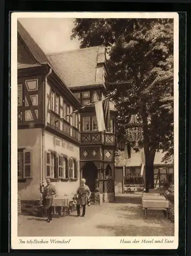 AK Weindorf zu Koblenz, Gasthof Haus der Mosel und Saar