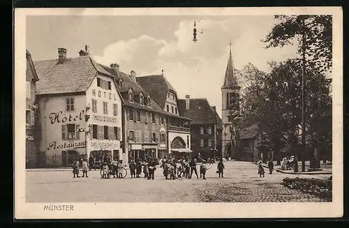 AK Münster, Am Hotel Storchen