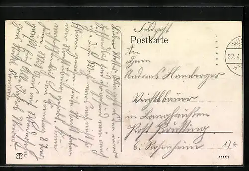 AK München-Marsfeld, K. b. 1. Infanterie-Regiment König