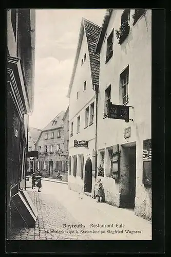 AK Bayreuth, Restaurant Eule, Stammkneipe Siegfried Wagners