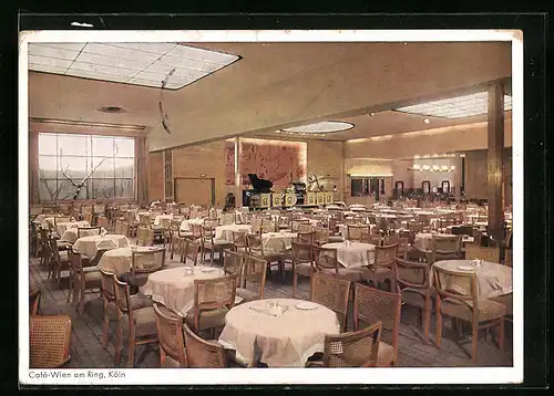 AK Köln-Neustadt, Cafe-Wien am Ring, Innenansicht