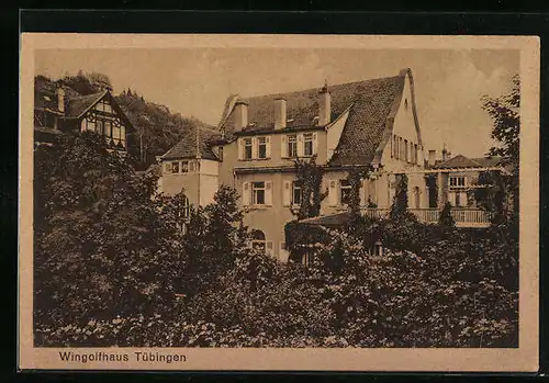 AK Tübingen, Wingolfhaus, Blick auf das Verbindungshaus