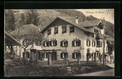 AK San Sigismondo /Val Pusteria, Albergo al Gisser - Strassenansicht