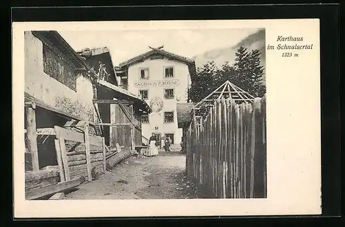 AK Karthaus i. Schnalsertal, Ansicht des Gasthauses zur Rose