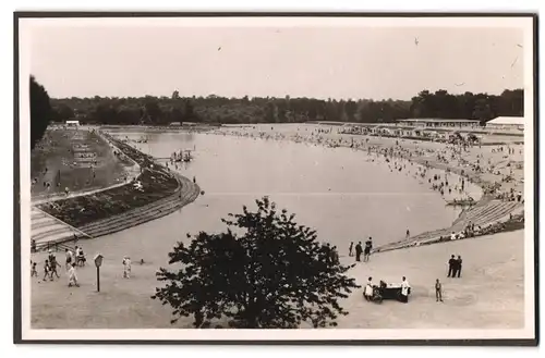 39 Fotografien Bademode, Ansicht Karlsruhe, Rheinstrandbad Rappenwört, Sport, Tischtennis, Strassenbahn, Hochwasser Boxen