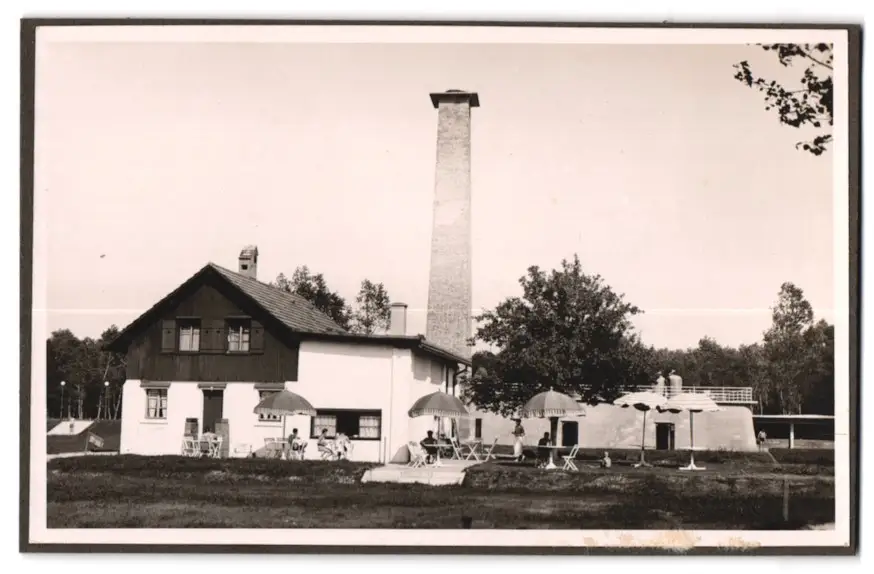 39 Fotografien Bademode, Ansicht Karlsruhe, Rheinstrandbad Rappenwört, Sport, Tischtennis, Strassenbahn, Hochwasser Boxen 16